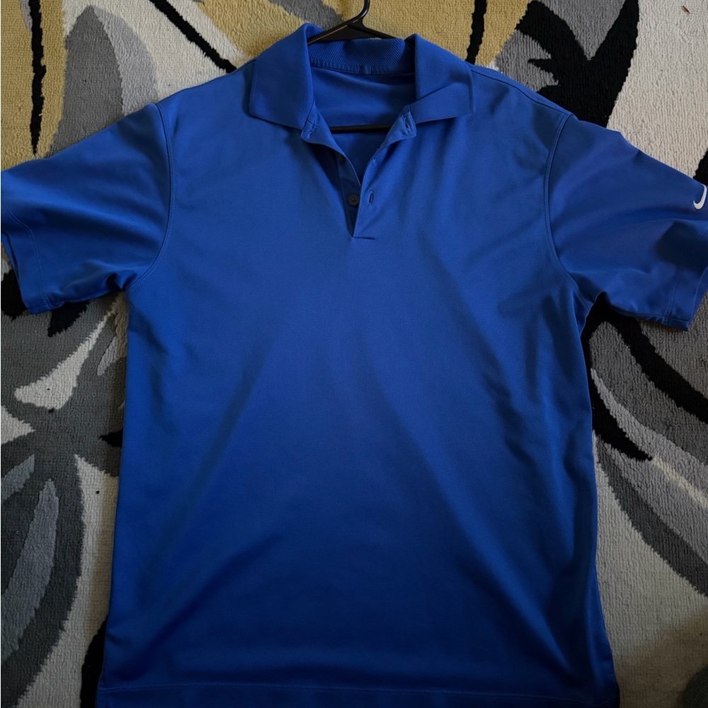 Nike Men's Vibrant Blue Polo Shirt